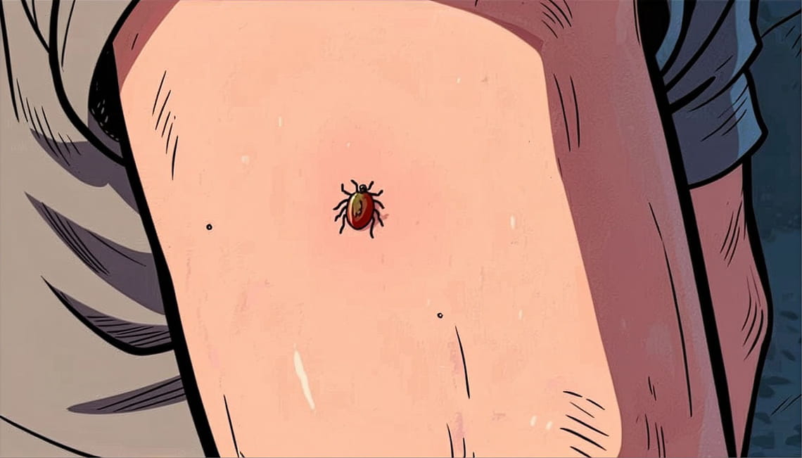 ранка от укуса клеща