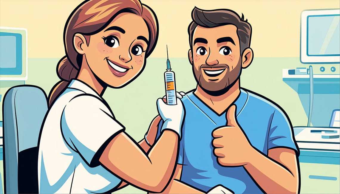 мужчина сделал прививку от клеща